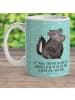 Mr. & Mrs. Panda Kaffeebecher Stinktier  mit Spruch in Türkis Pastell