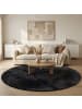 Snapstyle Super Soft Hochflorteppich Livorno Rund in Schwarz