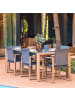 kommodly Gartenmöbel-Set Nida in Anthrazit / Braun - (B)220cm x (T)100cm x (H)74.5cm