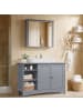 VASAGLE Badezimmerschrank in Taubengrau - (B)90 x (H)60 x (T)30 cm