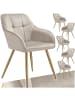 tectake Polstersessel gepolstert, in Samtoptik, gesteppt, 58 x 62 x 82 cm