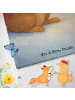 Mr. & Mrs. Panda Badehandtuch Maus Weihnachten Design mit Spruch in Eisblau