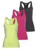 H.I.S. Tanktop in schwarz, limette, pink