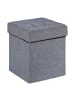 relaxdays Sitzhocker in Grau - (B)38x (H)41 x (T)38 cm