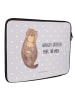 Mr. & Mrs. Panda Notebook Tasche Otter Muschel mit Spruch in Grau Pastell