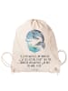 Mr. & Mrs. Panda Turnbeutel Walfisch Thunfisch mit Spruch in Creme