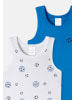 Schiesser Unterhemd / Tanktop Kids Boys Feinripp Organic Cotton in Blau / Weiß Fußball