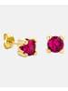 Diamant L'éternel Ohrringe aus 375 Gelbgold mit Rubin
