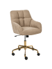 Beliani Bürostuhl PALMDALE in Braun/Schwarz/Gold - (W) 58 x (H) 84 x (L) 61 cm
