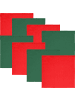 REDBEST Serviette 8er-Pack Tulsa in rot/dunkelgrün