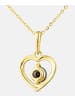 Diamant L'éternel Kette mit Anhänger, mit schwarzer Saphir, 375 Gelbgold