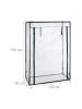 relaxdays 3 x Tomatengewächshaus in Transparent - (B)100 x (H)150 x (T)50 cm
