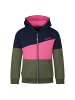 Trollkids Kapuzenpullover "Alesund" in Marine/Hellmagenta/Dunkle Olive