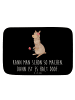 Mr. & Mrs. Panda Badteppich Alpaka Blume mit Spruch in Schwarz