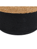 Beliani Pouf DALAMA in Schwarz/Beige - (W) 46 x (H) 48 x (L) 46 cm