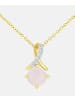 Diamant L'éternel Halskette mit Anhänger aus 375 Gelbgold mit Diamant mit Opal gedreht