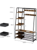 COSTWAY Garderobenständer mit Sitzbank in Braun