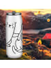 Mr. & Mrs. Panda Sport Trinkflasche Otterliebe Design ohne Spruch in Weiß