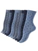 Vincent Creation® 10 Paar Bunte Socken Damen Socken Streifen & Punkte in Jeans blau