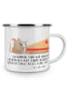 Mr. & Mrs. Panda Camping Emaille Tasse 6. Hochzeitstag Zuckerhoc... in Weiß