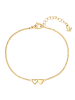 Glanzstücke München Armband Herz aus Edelstahl in gelbgold