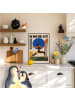 Mr. & Mrs. Panda Wandbild Yogi dynamisch Design mit Spruch in Weiß