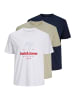 JACK & JONES PLUS 3er-Pack T-shirt in Bright White