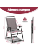 COSTWAY 2er Set Gartenstühle klappbar in Grau
