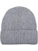 styleBREAKER Feinstrick Beanie Mütze mit Krempe in Hellgrau