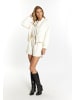 faina Damen Boucé Jacke Mit Strass-Steinen in Wollweiss