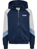 Hummel Kinder Trainingsjacke "Loose Blocked Zip Hoodie" in Blau