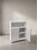 KADIMA DESIGN Badschrank rechteckig, lackiertes MDF, 2 Türen, Landhaus
