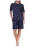 NORMANN kurzarm Schlafanzug Shorty Pyjama - 72924 in marine