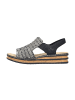 rieker Palmas Sandalen mit Gummiband Schwarz