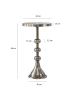 FineBuy Beistelltisch in Silber / Aluminium / 30x30x56