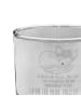 Mr. & Mrs. Panda Whiskey Glas Wüstenfuchs Blumen mit Spruch in Transparent