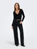 ONLY Jeans mit weitem Bein in Black Denim