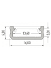 LED Line LED Aluminium Eckprofil PD-C 1 Meter Aluprofil Leiste Silber in Silber