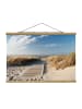 WALLART Stoffbild mit Posterleisten - Ostsee Strand in Creme-Beige