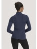Hessnatur Hessnatur Rollkragen-Longsleeve Fitted aus Schurwolle und Seide in graphitblau