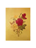 WALLART Leinwandbild Gold - Pierre Joseph Redouté - Christrosen in Pink