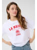 Kaffe T-shirt KAadelina Loose fit in Optical White/Red Text Print
