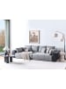 Beliani 4-Sitzer Sofa TORPO in Grau/Silber/Schwarz - (W) 308 x (H) 84 x (L) 136 cm
