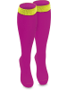 normani 3 Paar Kniestrümpfe mit farbig abgesetztem Bund Bi-Color in Magenta/Gelb