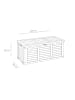 PROGARDEN Gartenbox, groß, 300 L in Schwarz, (B) 52 x (H) 58 x (L) 120 cm