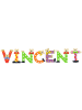 Playshoes Deko-Buchstaben "VINCENT" in bunt