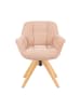 DUBI Möbel 2er-Set: Drehstuhl Mika-Nele in Rosa - (B)65 x (H)81 x  (T)66 cm