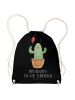 Mr. & Mrs. Panda gym tasche Kaktus Luftballon mit Spruch in Schwarz