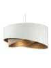 Licht-Erlebnisse Pendelleuchte Ø 50 x (T)102 cm in Weiß Beige Gold