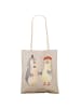 Mr. & Mrs. Panda Tote Bag Pinguin Heirat ohne Spruch in Grau Pastell